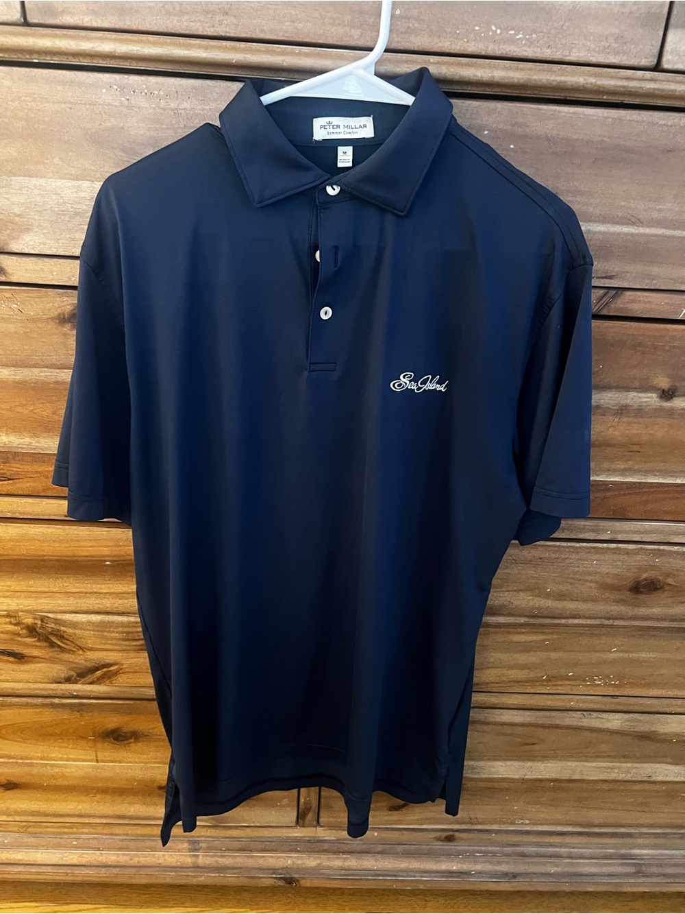 Peter Millar Summer Comfort Sea Island Navy Performance Golf Polo Men’s M